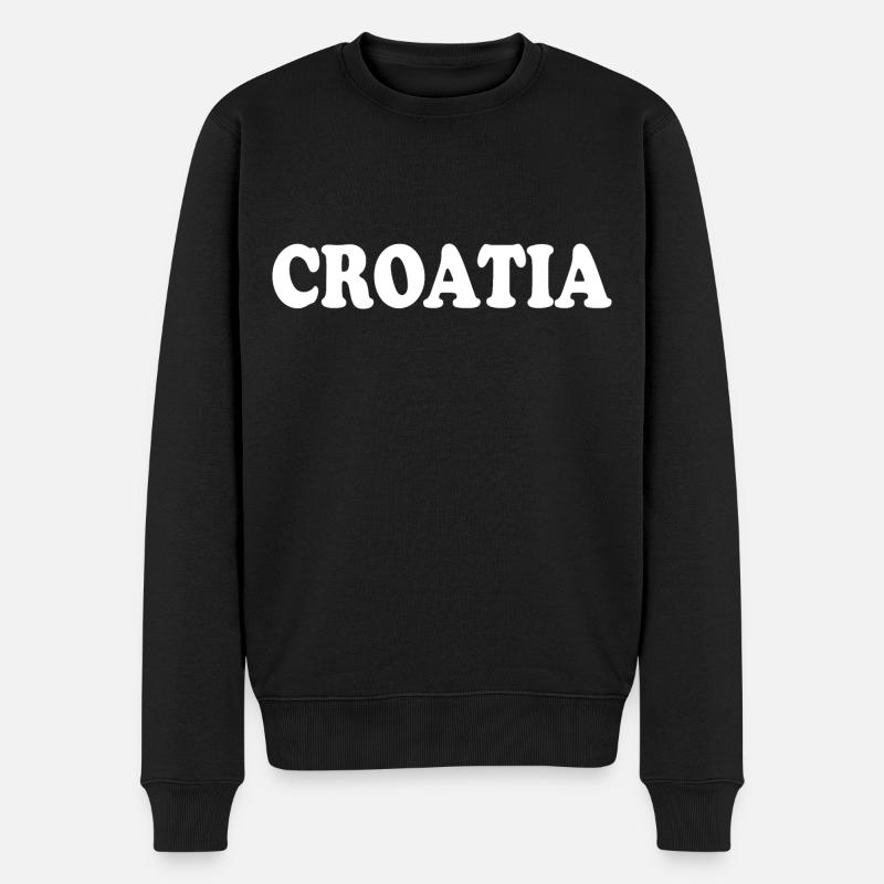 Croatie (Hrvatska) - Pull Premium bio Homme - noir