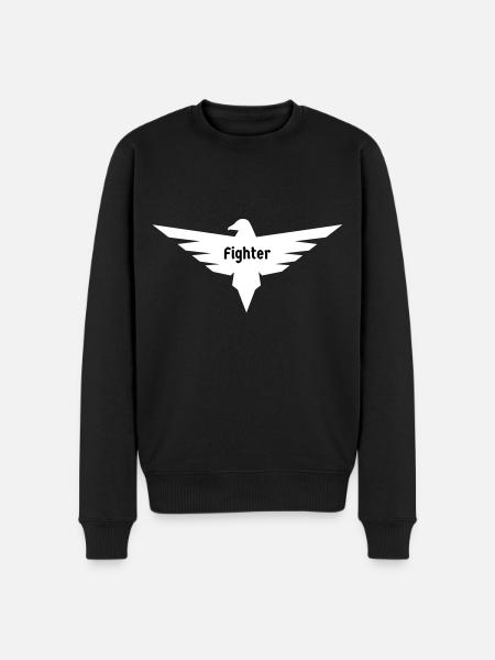 Adler - Männer Premium Bio Pullover - Schwarz