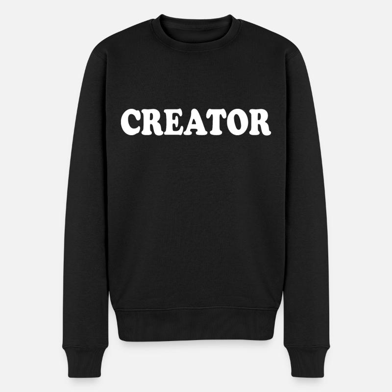 Creator - Männer Premium Bio Pullover - Schwarz