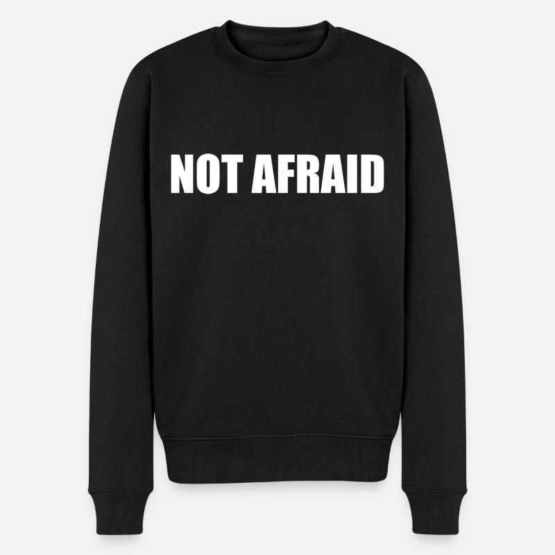 not afraid - Pull Premium bio Homme - noir