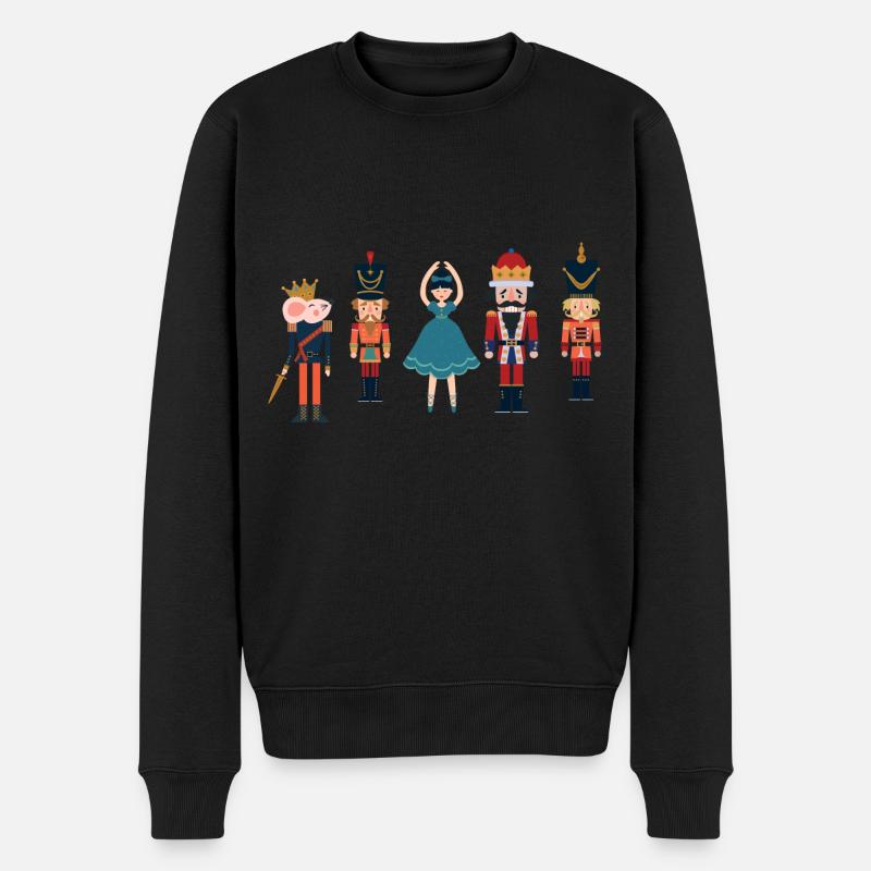 Klara Nussknacker Figur Prinz Ballett Weihnachts - Männer Premium Bio Pullover - Schwarz