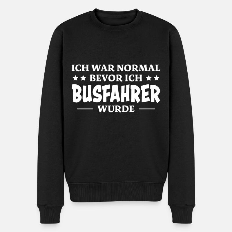 Busfahrer Spruch Beruf Lustiges Busfahrer Geschenk - Männer Premium Bio Pullover - Schwarz