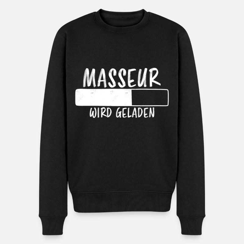 Masseur Spruch Massage Lustiges Masseur Geschenk - Männer Premium Bio Pullover - Schwarz