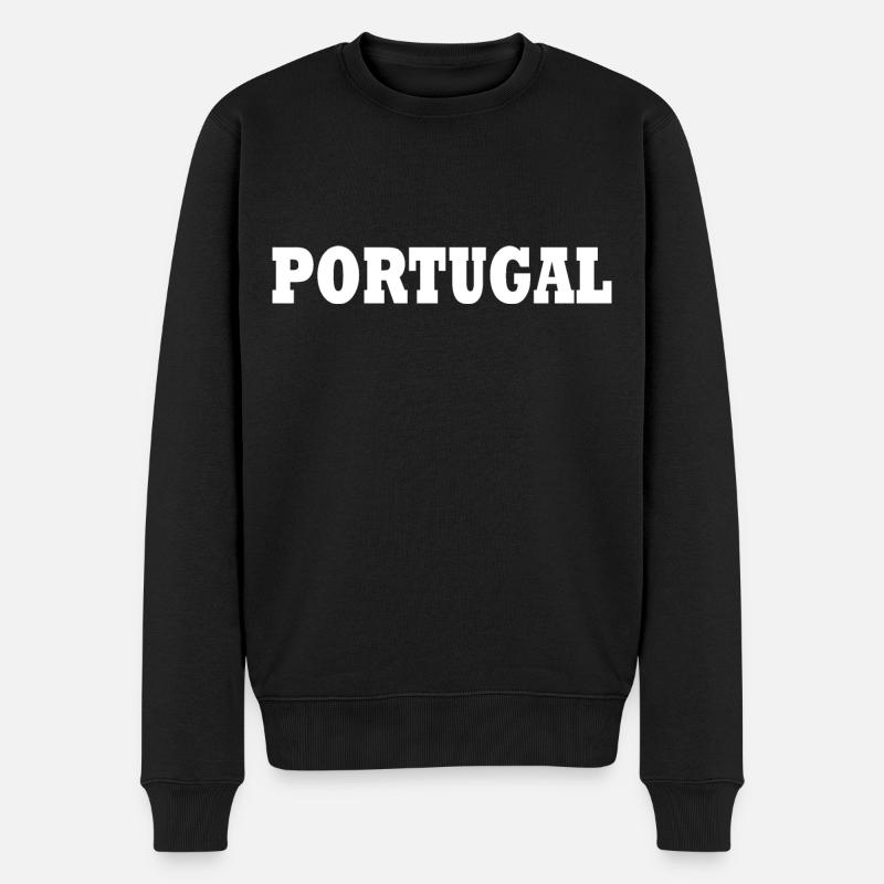 portugal - Männer Premium Bio Pullover - Schwarz