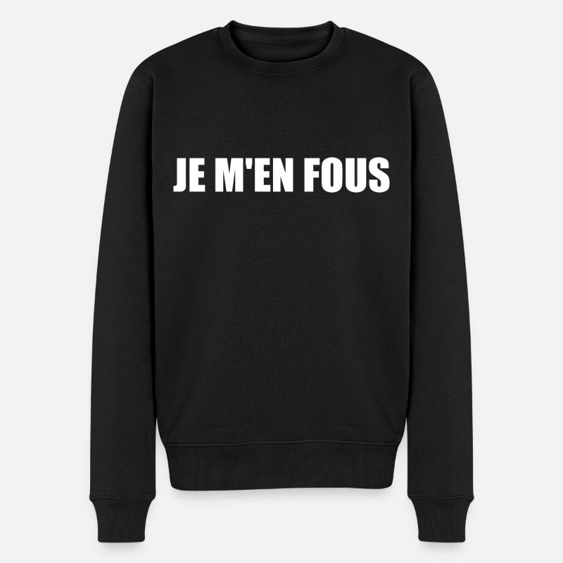 je m'en fous - Pull Premium bio Homme - noir