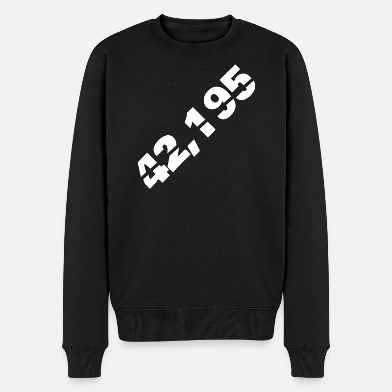 Marathon - 42,195 - Männer Premium Bio Pullover - Schwarz