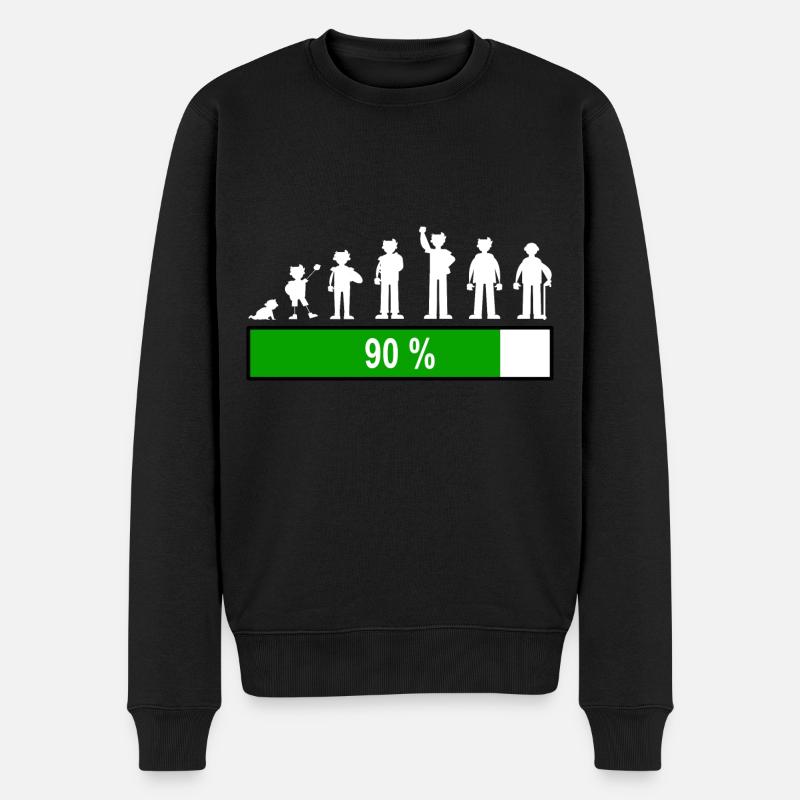 Alter Entwicklung Älterwerden Lauf des Lebens - Männer Premium Bio Pullover - Schwarz