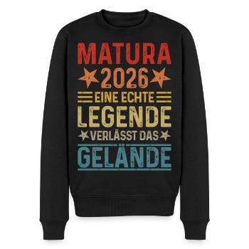 Matura 2026 Une légende quitte le site - Pull Premium bio Homme - noir - Devant - Nico (187cm)