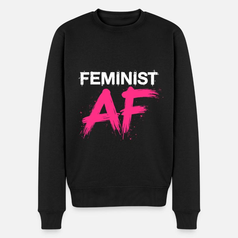Féministe AF Déclaration Dicton - Pull Premium bio Homme - noir