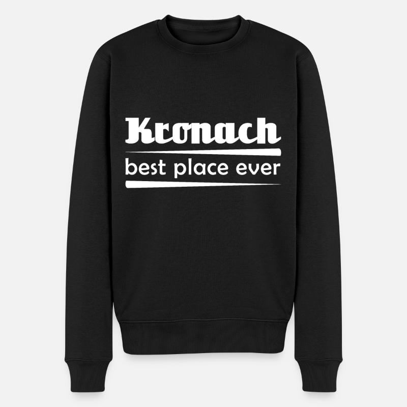 Kronach - Stadt best place ever - Männer Premium Bio Pullover - Schwarz