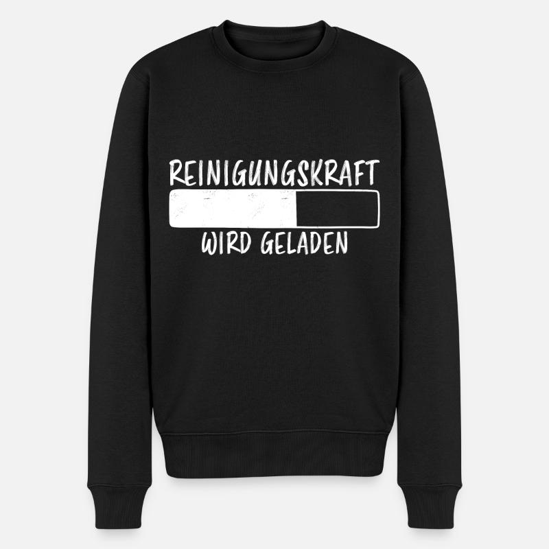 Reinigungskraft Spruch Reinigungskraft Geschenk - Männer Premium Bio Pullover - Schwarz