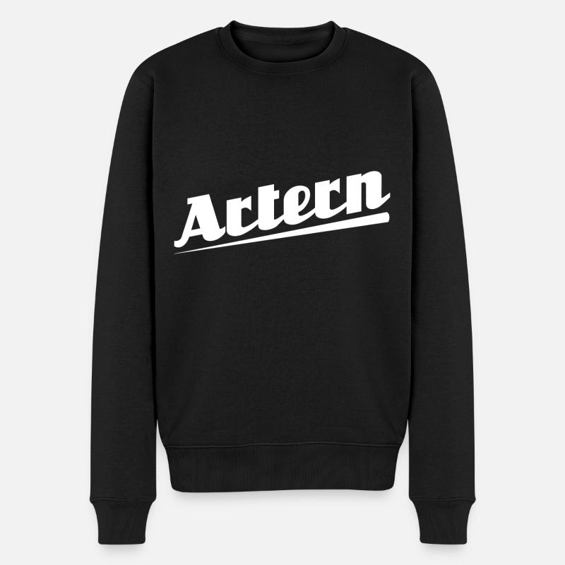 Artern - Textdesign mit Stadtnamen - Männer Premium Bio Pullover - Schwarz