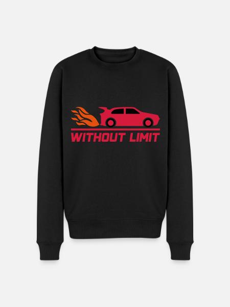 Without limit (Sportwagen) - Männer Premium Bio Pullover - Schwarz