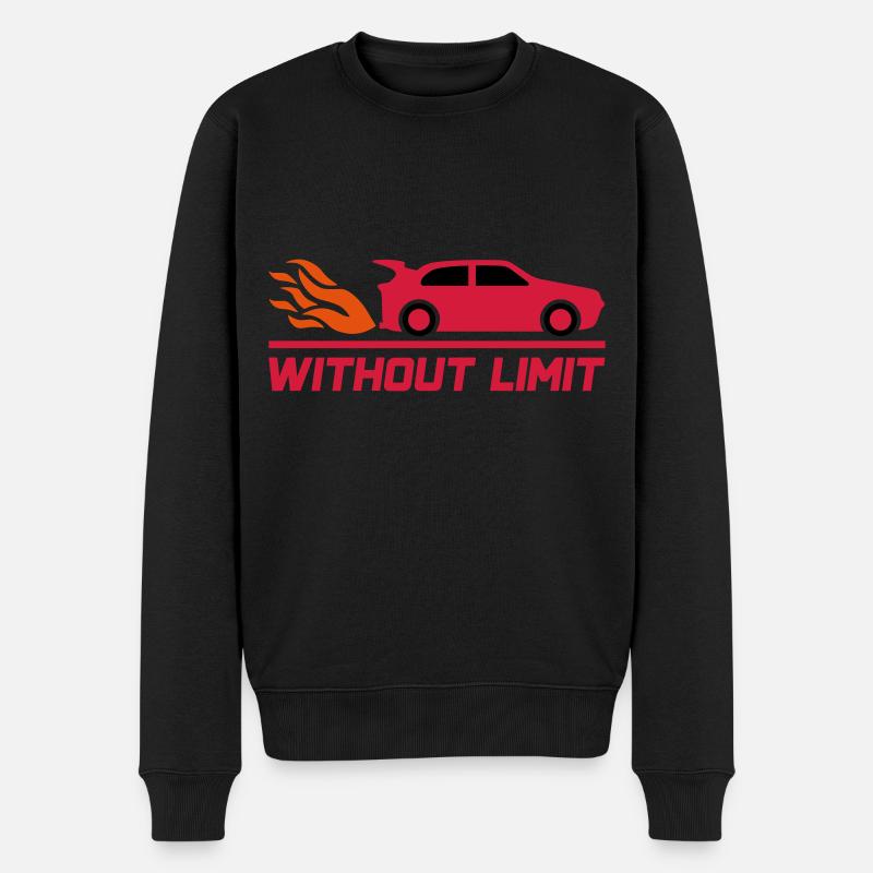 Without limit (Sportwagen) - Männer Premium Bio Pullover - Schwarz