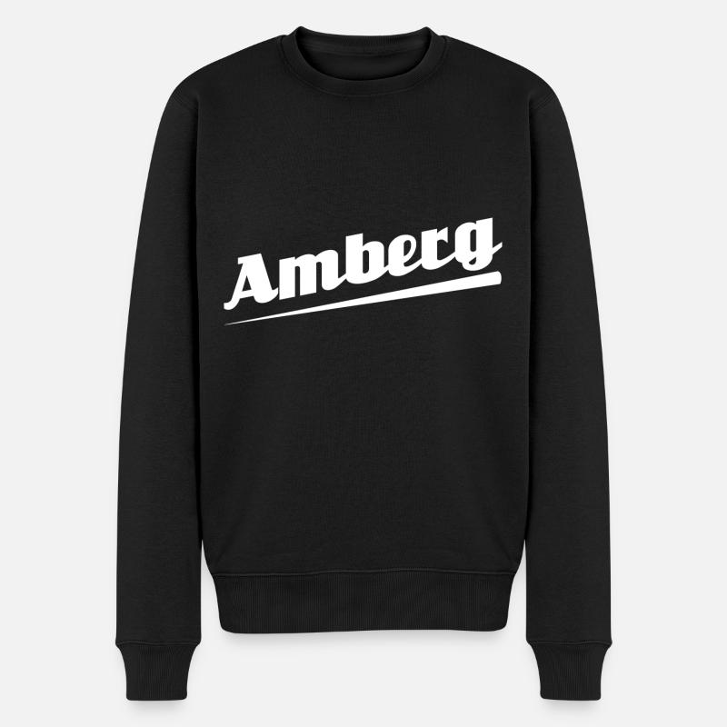 Amberg - Textdesign mit Stadtnamen - Männer Premium Bio Pullover - Schwarz