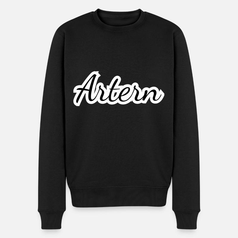 Artern - Textdesign mit Stadtnamen - Männer Premium Bio Pullover - Schwarz