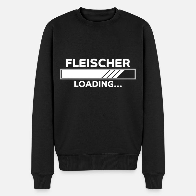 Fleischer Spruch Metzger Lustig Fleischer Geschenk - Männer Premium Bio Pullover - Schwarz