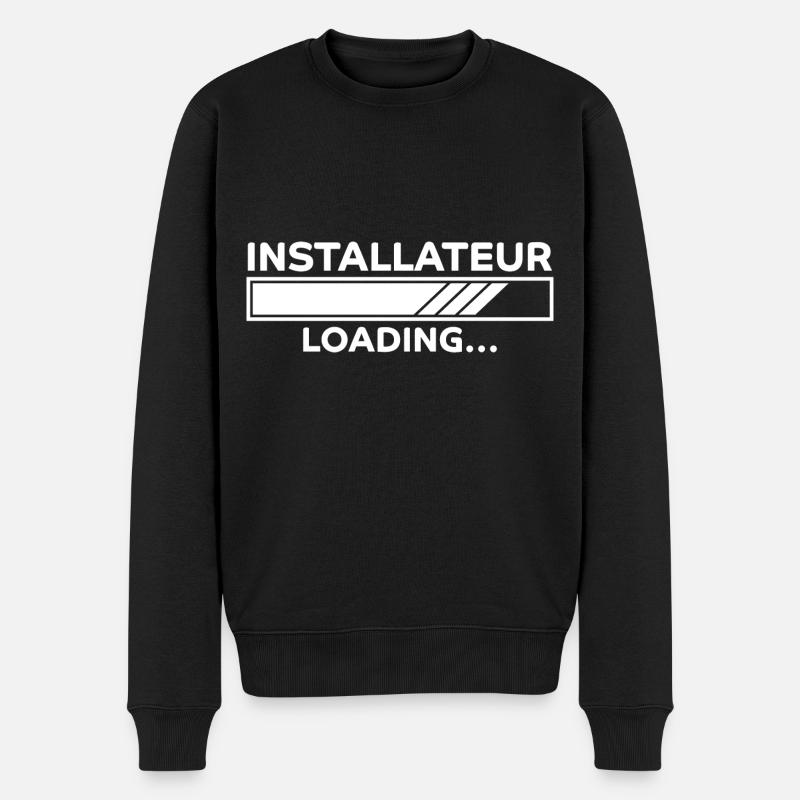 Installateur Spruch Heizung Installateur Geschenk - Männer Premium Bio Pullover - Schwarz