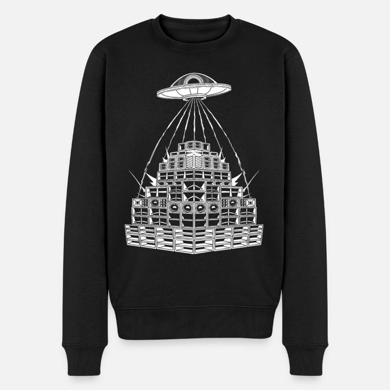 Rave Party Alien UFO Sound System - Pull Premium bio Homme - noir