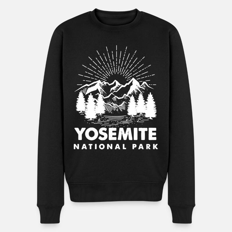 Yosemite Nationalpark-Hemd - Männer Premium Bio Pullover - Schwarz