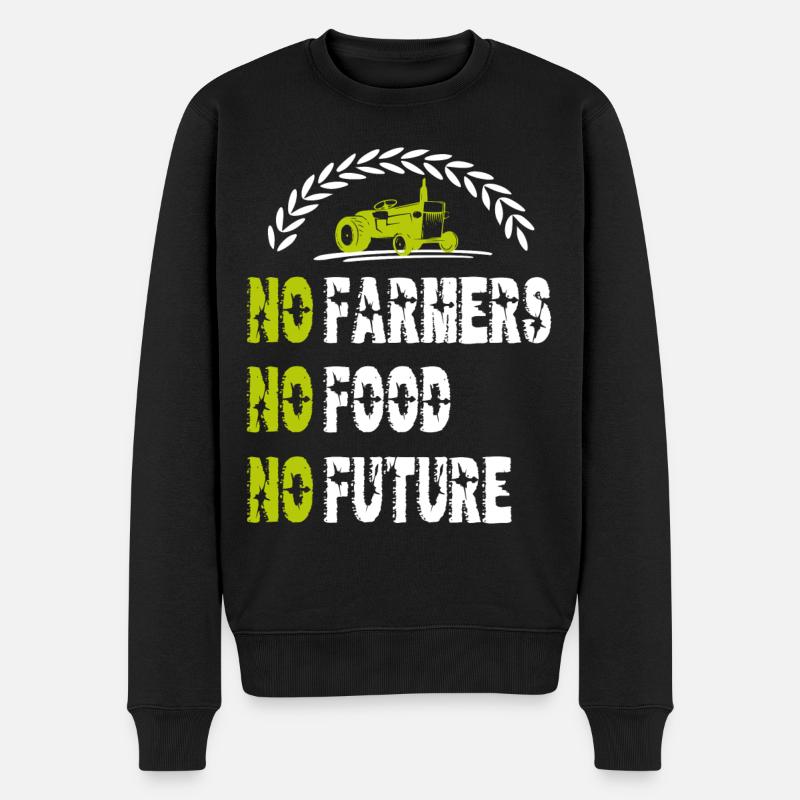No Farmers No Food No Future - Männer Premium Bio Pullover - Schwarz