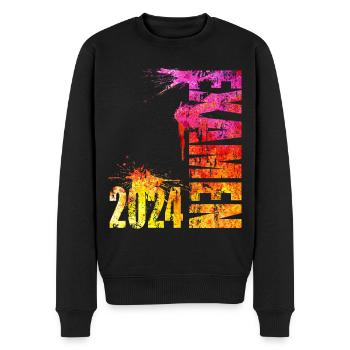 Examen 2024 - Männer Premium Bio Pullover - Schwarz - Vorne - Nico (187cm)