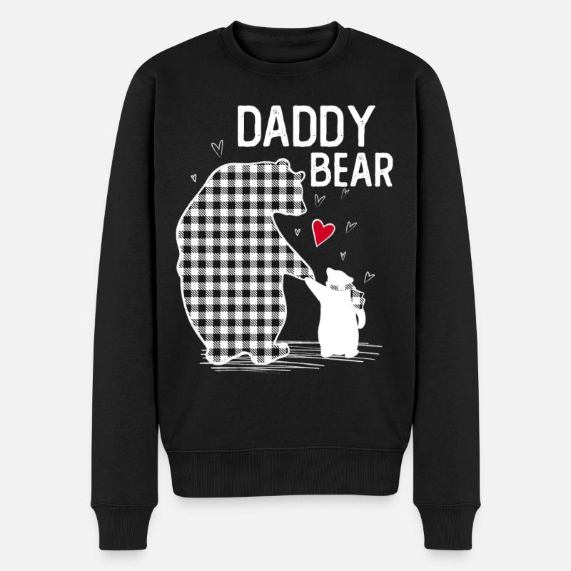 Daddy Bear - Männer Premium Bio Pullover - Schwarz