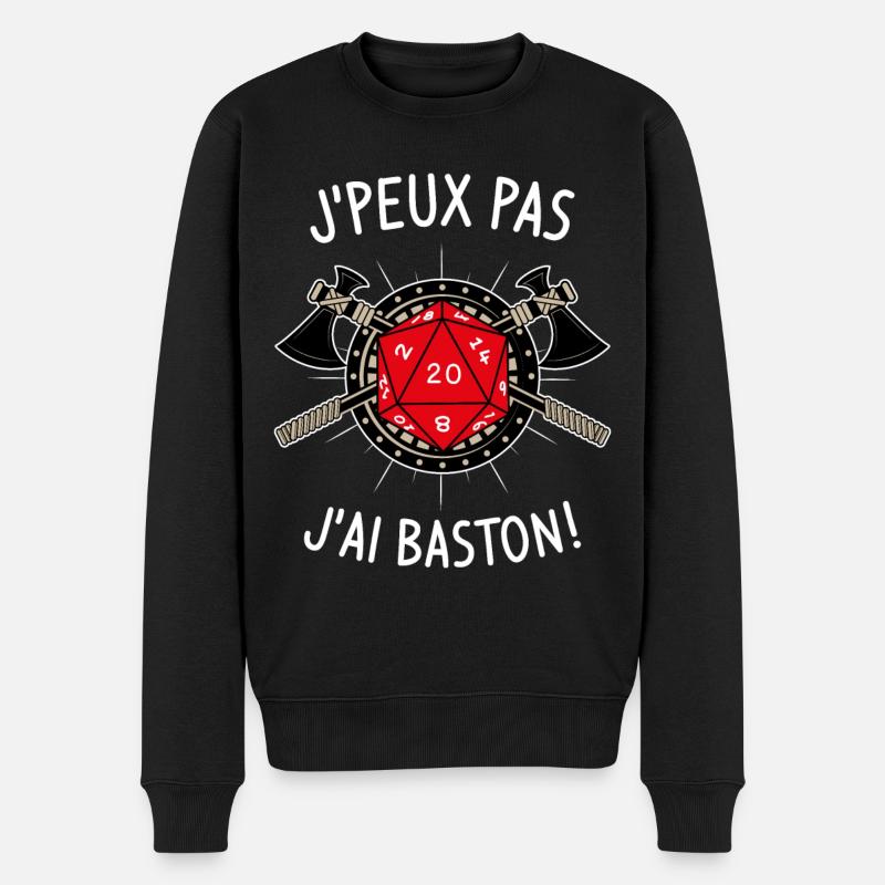 J'peux pas j'ai baston ! - Pull Premium bio Homme - noir