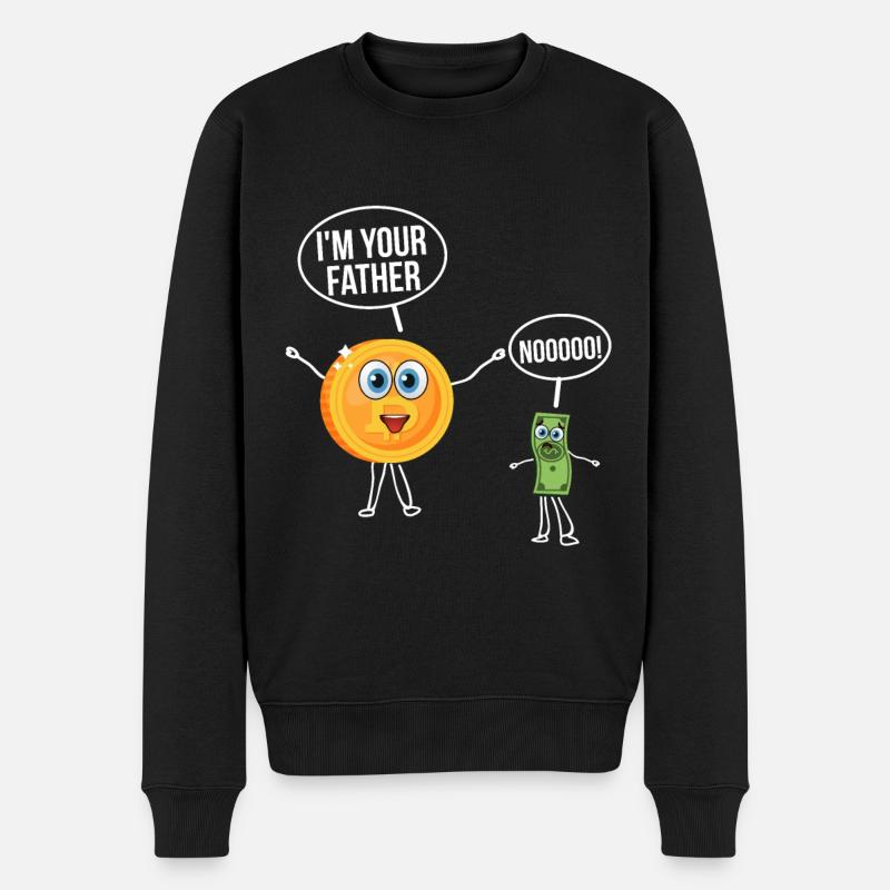 Bitcoin - Pull Premium bio Homme - noir