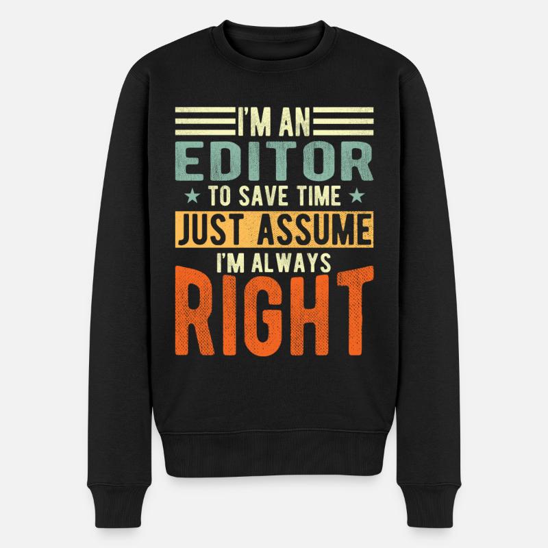 Éditeur - Pull Premium bio Homme - noir