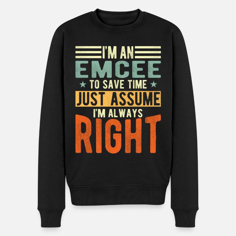 Présentateur - Pull Premium bio Homme - noir