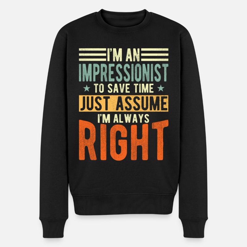 Impressionniste - Pull Premium bio Homme - noir