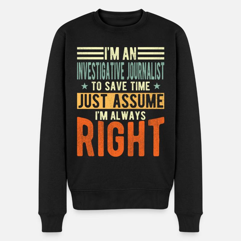 Investigativer Journalist - Männer Premium Bio Pullover - Schwarz