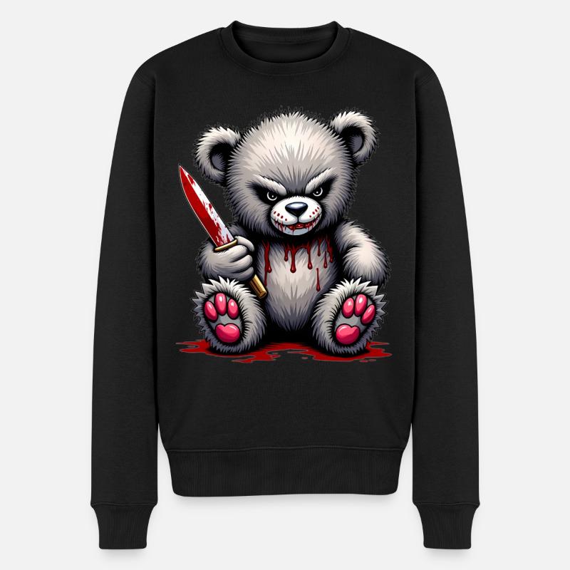 Horreur Teddy - Pull Premium bio Homme - noir