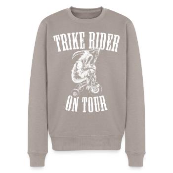 Trike Rider on Tour - Men's Premium Organic Jumper - taupe - Front - Nico (187cm)