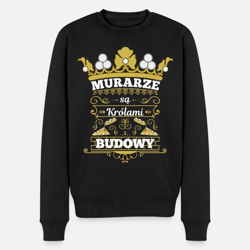 murarze se krolami budowy - Pull Premium bio Homme - noir