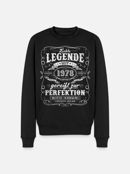 Legende seit 1978 - Männer Premium Bio Pullover - Schwarz