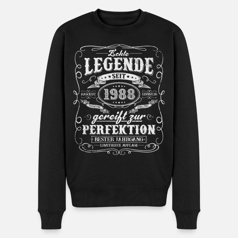 Legende seit 1988 - Männer Premium Bio Pullover - Schwarz