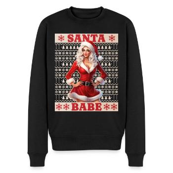Père Noël Femme Sexy Noël Noël laid - Pull Premium bio Homme - noir - Devant - Nico (187cm)