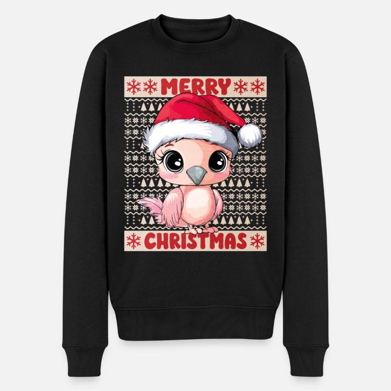 Flamingo Ugly Noël Noël Doux - Pull Premium bio Homme - noir