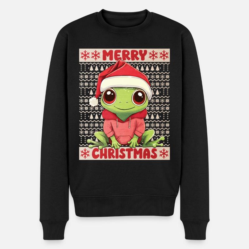 Grenouille Moche Noël Noël Doux - Pull Premium bio Homme - noir