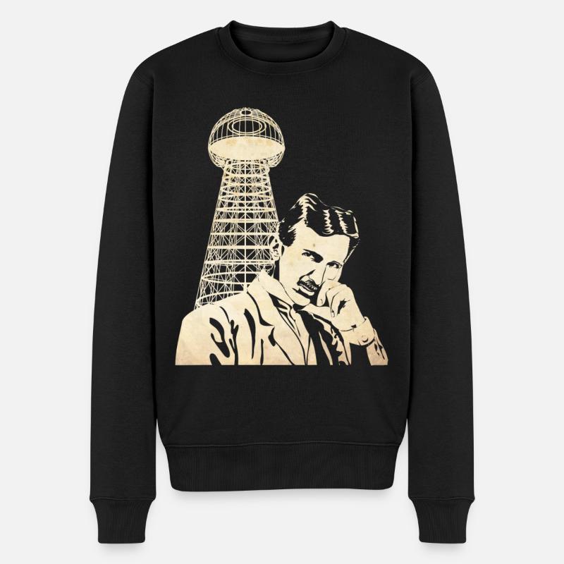 Nikola Tesla - Pull Premium bio Homme - noir