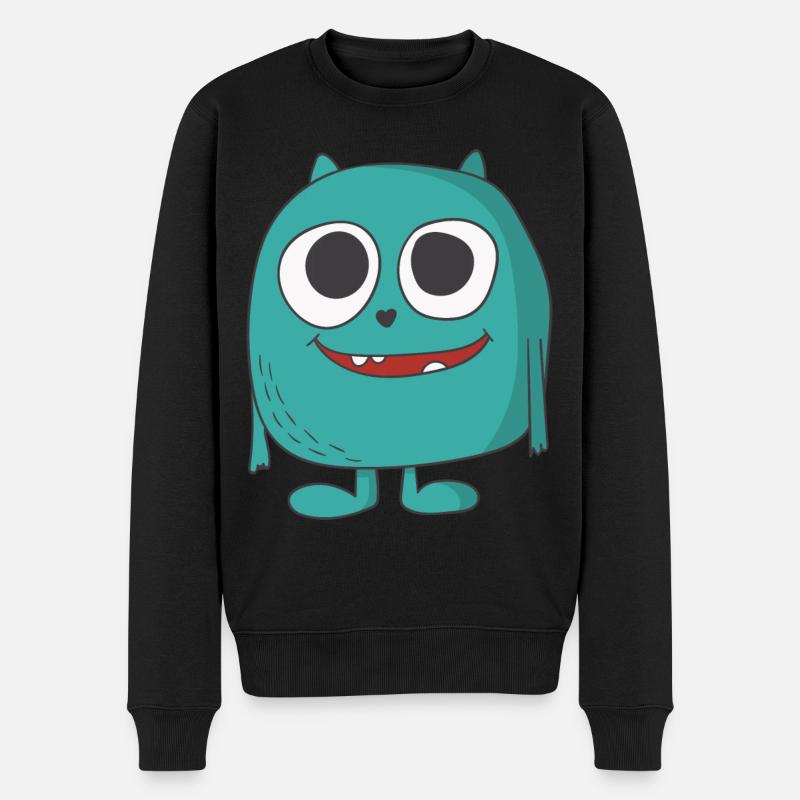 süßes Monster - Männer Premium Bio Pullover - Schwarz