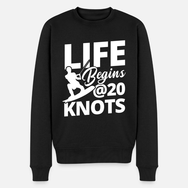 Kiteboard Knoten Kiten Kiteboarding Kiteboarder - Pull Premium bio Homme - noir