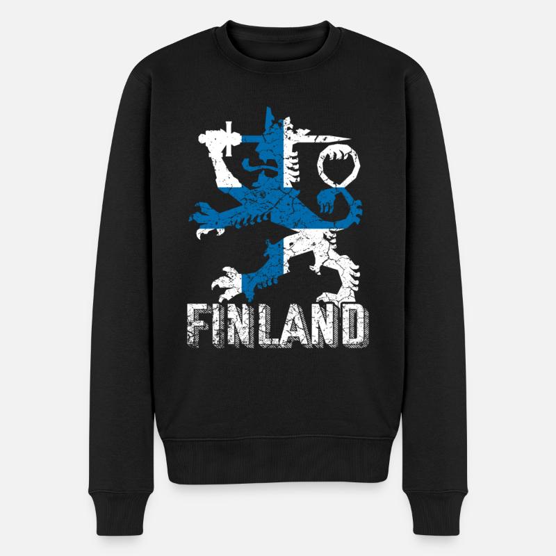 Finlande - Pull Premium bio Homme - noir