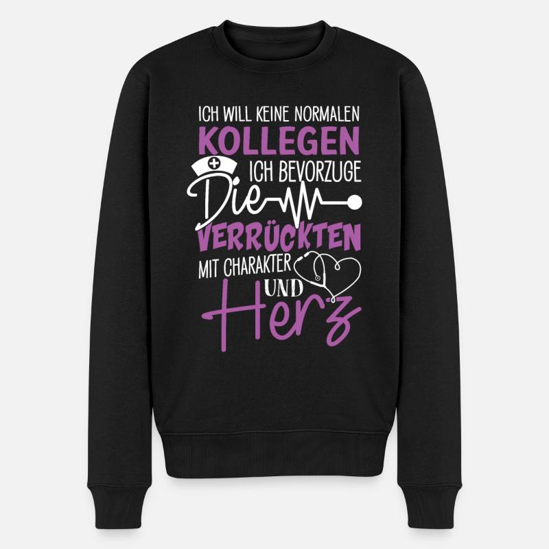 Altenpflegerin Altenpfleger Pfleger Pflegerin - Männer Premium Bio Pullover - Schwarz