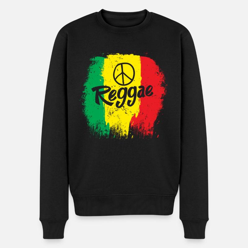 Reggae Grunge Reggaeton Reggaestyle Musique - Pull Premium bio Homme - noir