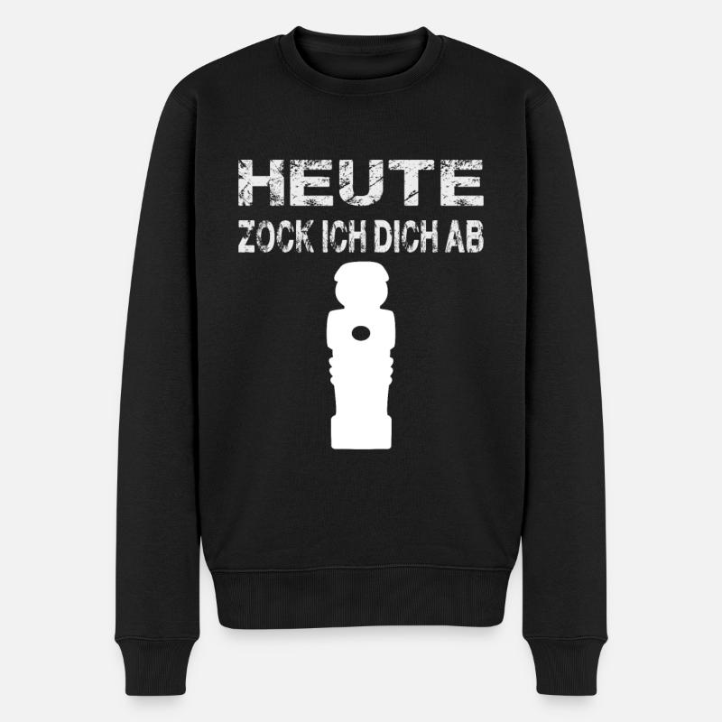 Tischfussball Kicker Tischkickern Tischfußball - Männer Premium Bio Pullover - Schwarz