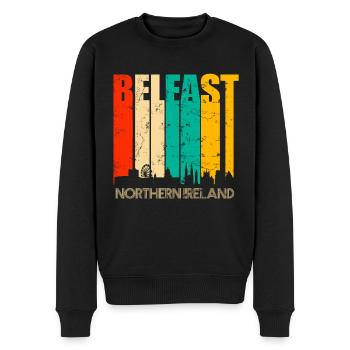 Belfast Nordirland - Men's Premium Organic Jumper - black - Front - Nico (187cm)