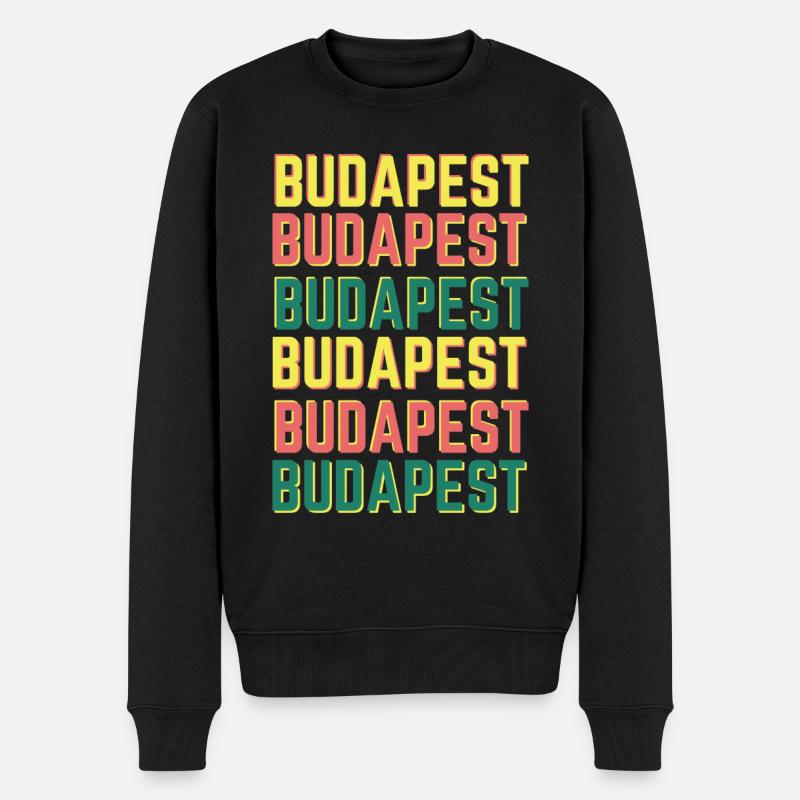 Budapest Ungarn - Männer Premium Bio Pullover - Schwarz